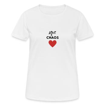 AMOUR & CHAOS - T-shirt respirant Femme - blanc - Devant - AI Model Female 172 dark (172cm)