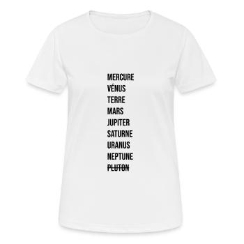 Planeten - Frauen T-Shirt atmungsaktiv - Weiß - Vorne - AI Model Female 172 dark (172cm)