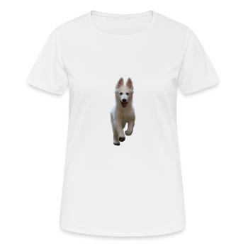 Chiot - T-shirt respirant Femme - blanc - Devant - AI Model Female 172 dark (172cm)