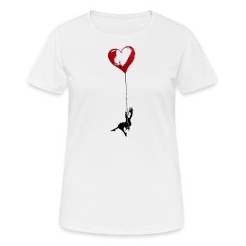Girl with heart - Frauen T-Shirt atmungsaktiv - Weiß - Vorne - AI Model Female 172 dark (172cm)