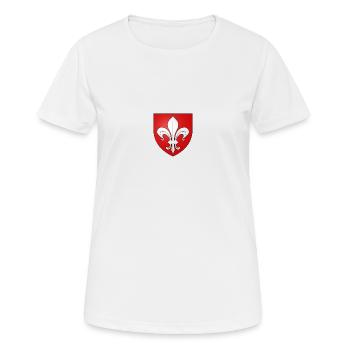 Blason Lille - T-shirt respirant Femme - blanc - Devant - AI Model Female 172 dark (172cm)