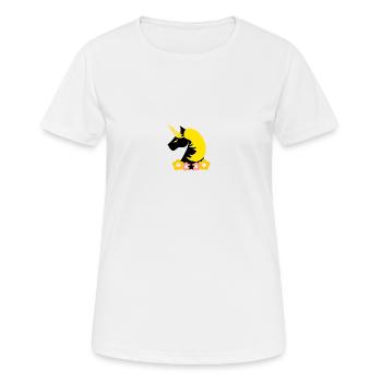 black yellow unicorn - Women's Breathable T-Shirt - white - Front - AI Model Female 172 dark (172cm)