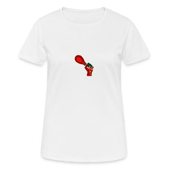 Shake Down - Frauen T-Shirt atmungsaktiv - Weiß - Vorne - AI Model Female 172 dark (172cm)