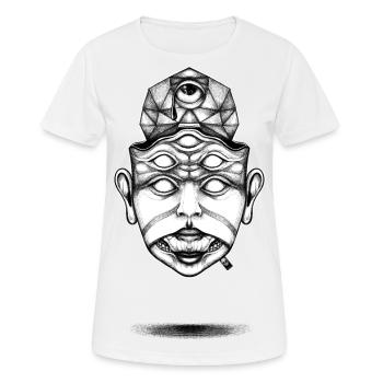 Thinker - Women's Breathable T-Shirt - white - Front - AI Model Female 172 dark (172cm)