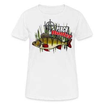 Pêche à la perche - T-shirt respirant Femme - blanc - Devant - AI Model Female 172 dark (172cm)