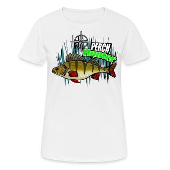 Perch fishing - Women's Breathable T-Shirt - white - Front - AI Model Female 172 dark (172cm)