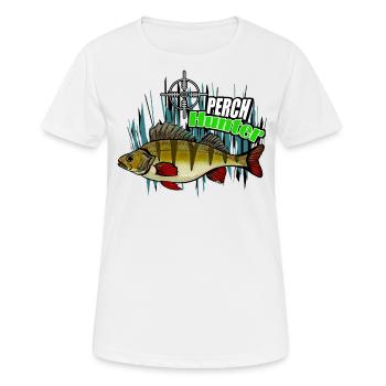 Chasseur de perches - T-shirt respirant Femme - blanc - Devant - AI Model Female 172 dark (172cm)