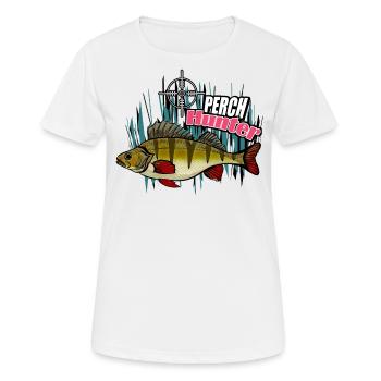 Chasseur de perches - T-shirt respirant Femme - blanc - Devant - AI Model Female 172 dark (172cm)