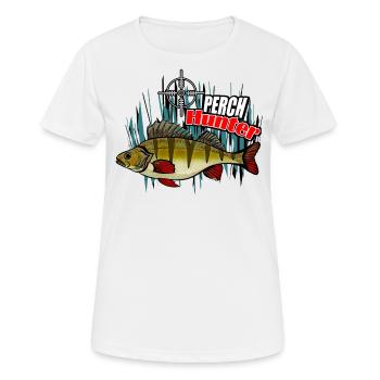 Chasseur de perches - T-shirt respirant Femme - blanc - Devant - AI Model Female 172 dark (172cm)