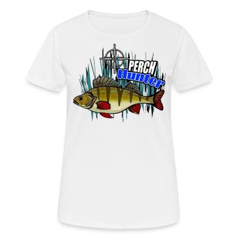 Chasseur de perches - T-shirt respirant Femme - blanc - Devant - AI Model Female 172 dark (172cm)