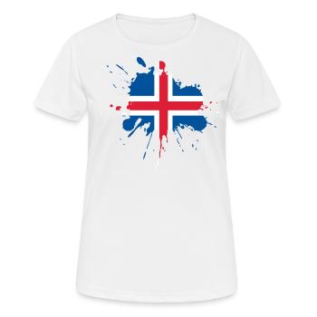 Iceland Flag Spot Design - Women's Breathable T-Shirt - white - Front - AI Model Female 172 dark (172cm)