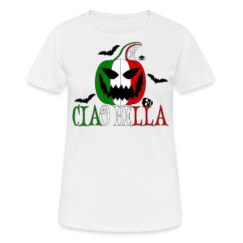 Helloween Italie Ciao Bella - T-shirt respirant Femme - blanc - Devant - AI Model Female 172 dark (172cm)