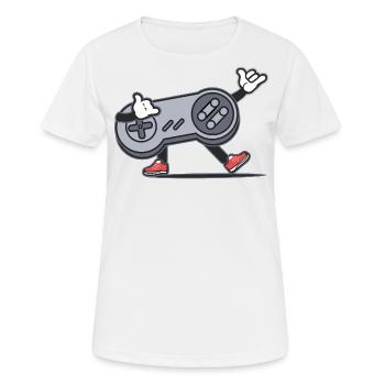 Gamer Retro Konsolen-Videospiele - Frauen T-Shirt atmungsaktiv - Weiß - Vorne - AI Model Female 172 dark (172cm)