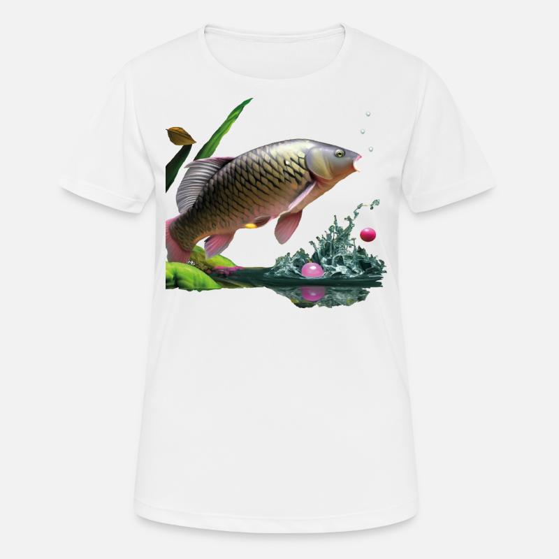 Carp Master - Women's Breathable T-Shirt - white