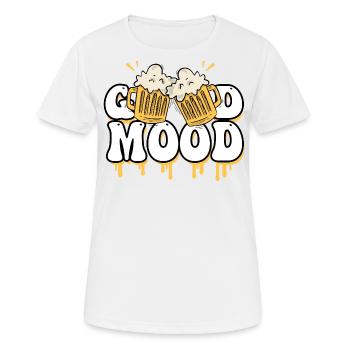 Bière good mood bière brasseur - T-shirt respirant Femme - blanc - Devant - AI Model Female 172 dark (172cm)
