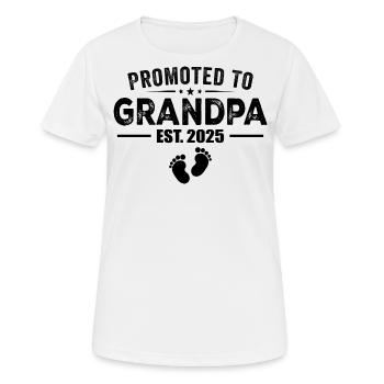 Befördert zum Opa Est 2025 Lustig für den neuen Opa - Frauen T-Shirt atmungsaktiv - Weiß - Vorne - AI Model Female 172 dark (172cm)