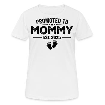 Promoted To Mommy 2025 Funny For New Mommy - Women's Breathable T-Shirt - white - Front - AI Model Female 172 dark (172cm)