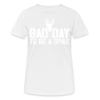 Bad Day to Be a Spike Hunter Hunting Deer - Women's Breathable T-Shirt - white - Front - AI Model Female 172 dark (172cm)