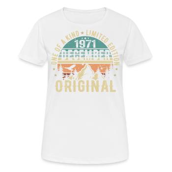 Legenden Geburtstag Dezember 1971 geboren Geschenk - Frauen T-Shirt atmungsaktiv - Weiß - Vorne - AI Model Female 172 dark (172cm)