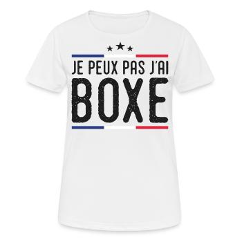 Boxen Ich kann nicht Boxen Boxen Frankreich - Frauen T-Shirt atmungsaktiv - Weiß - Vorne - AI Model Female 172 dark (172cm)