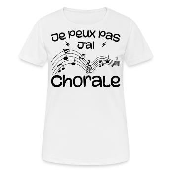 Ich kann keinen Chor haben - Frauen T-Shirt atmungsaktiv - Weiß - Vorne - AI Model Female 172 dark (172cm)