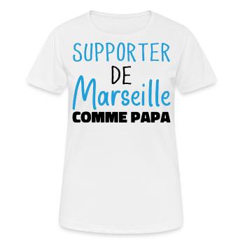 Marseille Humor Marseille Fan - Frauen T-Shirt atmungsaktiv - Weiß - Vorne - AI Model Female 172 dark (172cm)