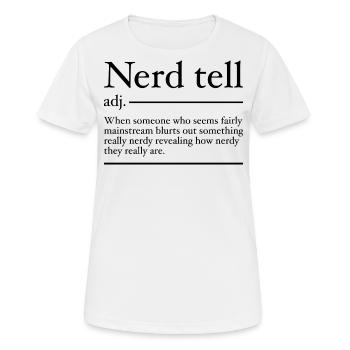 Nerd Tell Definition | Funny Nerds - Women's Breathable T-Shirt - white - Front - AI Model Female 172 dark (172cm)