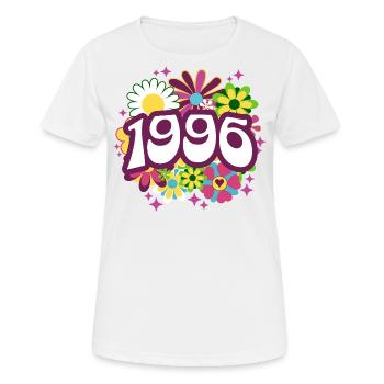Hippi 30 Jahre Frau Geburtstag 1996 - Frauen T-Shirt atmungsaktiv - Weiß - Vorne - AI Model Female 172 dark (172cm)