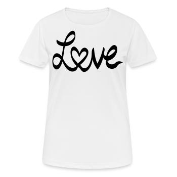 love love - Women's Breathable T-Shirt - white - Front - AI Model Female 172 dark (172cm)