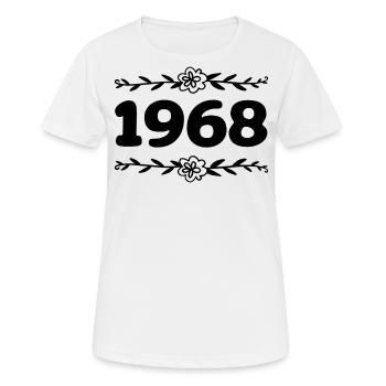 1968 Vintage 1968 Retro 1968 Anniversary 1968 - Women's Breathable T-Shirt - white - Front - AI Model Female 172 dark (172cm)