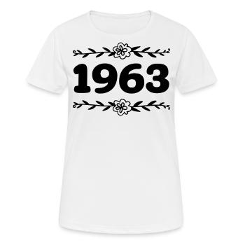1963 Vintage 1963 Retro 1963 Anniversary 1963 - Women's Breathable T-Shirt - white - Front - AI Model Female 172 dark (172cm)