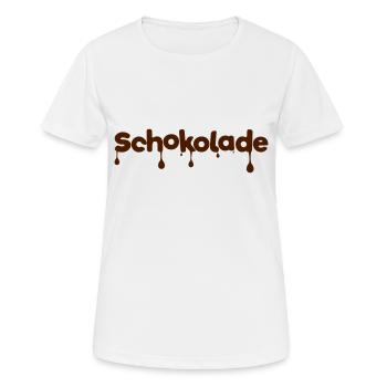 Schokolade - Frauen T-Shirt atmungsaktiv - Weiß - Vorne - AI Model Female 172 dark (172cm)