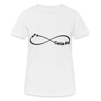 Infinity Australian Cattle Dog Dog Love Dogs - Women's Breathable T-Shirt - white - Front - AI Model Female 172 dark (172cm)