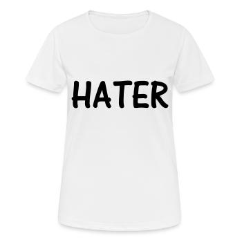 hater - Frauen T-Shirt atmungsaktiv - Weiß - Vorne - AI Model Female 172 dark (172cm)