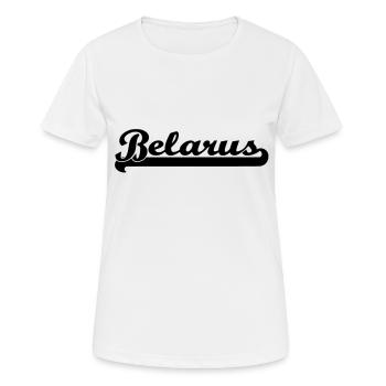 belarus writing - Women's Breathable T-Shirt - white - Front - AI Model Female 172 dark (172cm)