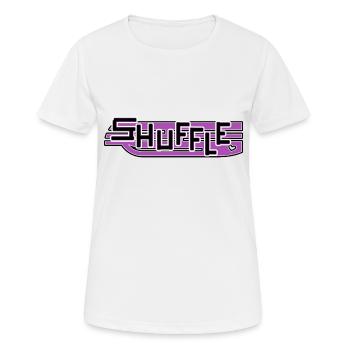 shuffle - Women's Breathable T-Shirt - white - Front - AI Model Female 172 dark (172cm)
