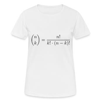 Binomialkoeffizient - Frauen T-Shirt atmungsaktiv - Weiß - Vorne - AI Model Female 172 dark (172cm)