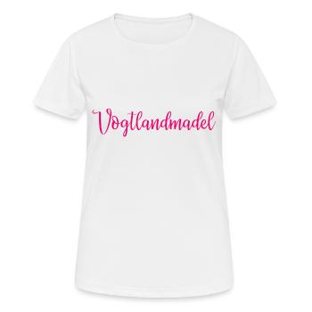 Vogtlandmadel Vogtland Souvenir Geschenk - Frauen T-Shirt atmungsaktiv - Weiß - Vorne - AI Model Female 172 dark (172cm)