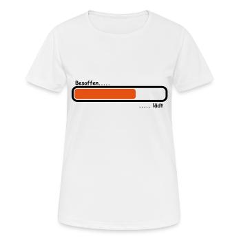 besoffen - Frauen T-Shirt atmungsaktiv - Weiß - Vorne - AI Model Female 172 dark (172cm)