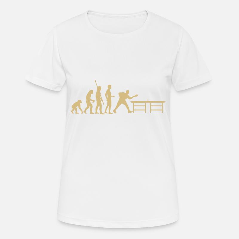 Table Tennis Evolution Gold - Women's Breathable T-Shirt - white