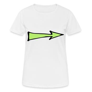 Flèche verte - T-shirt respirant Femme - blanc - Devant - AI Model Female 172 dark (172cm)