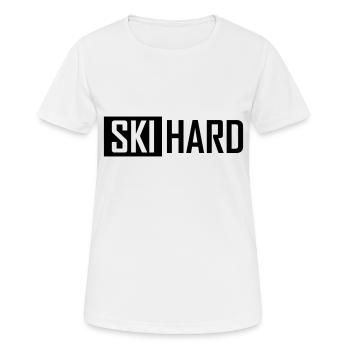 ski hard - T-shirt respirant Femme - blanc - Devant - AI Model Female 172 dark (172cm)