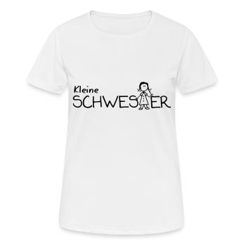 Kleine Schwester - Frauen T-Shirt atmungsaktiv - Weiß - Vorne - AI Model Female 172 dark (172cm)