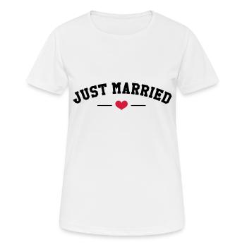 Frisch verheiratet - Frauen T-Shirt atmungsaktiv - Weiß - Vorne - AI Model Female 172 dark (172cm)