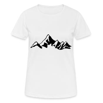 Berg, Berge - Frauen T-Shirt atmungsaktiv - Weiß - Vorne - AI Model Female 172 dark (172cm)