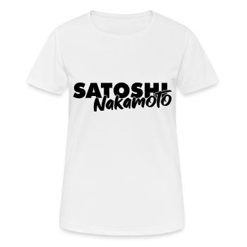 Satoshi nakamoto métier cadeau finances rengaine - T-shirt respirant Femme - blanc - Devant - AI Model Female 172 dark (172cm)