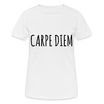 Tshirt carpe diem - T-shirt respirant Femme - blanc - Devant - AI Model Female 172 dark (172cm)