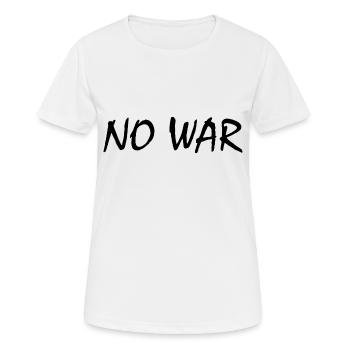 No war - T-shirt respirant Femme - blanc - Devant - AI Model Female 172 dark (172cm)