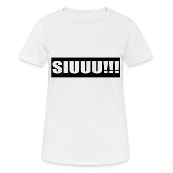 Stylish SIUUU!!! - Frauen T-Shirt atmungsaktiv - Weiß - Vorne - AI Model Female 172 dark (172cm)