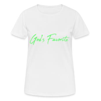 Gods Favorite - Frauen T-Shirt atmungsaktiv - Weiß - Vorne - AI Model Female 172 dark (172cm)